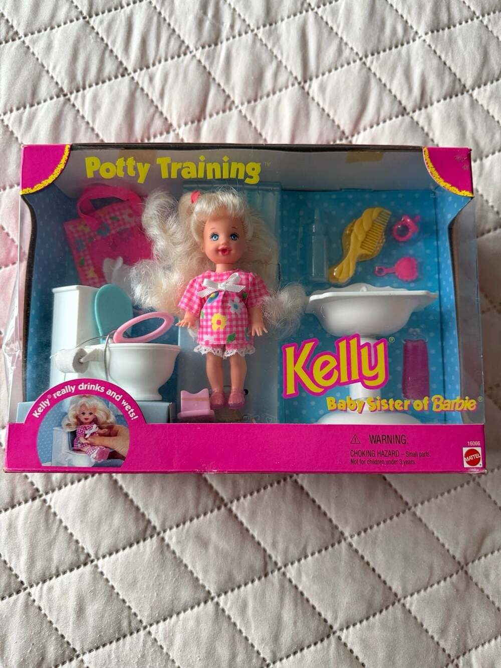 1996 Mattel Potty Training Kelly Doll, Baby Sister of Barbie